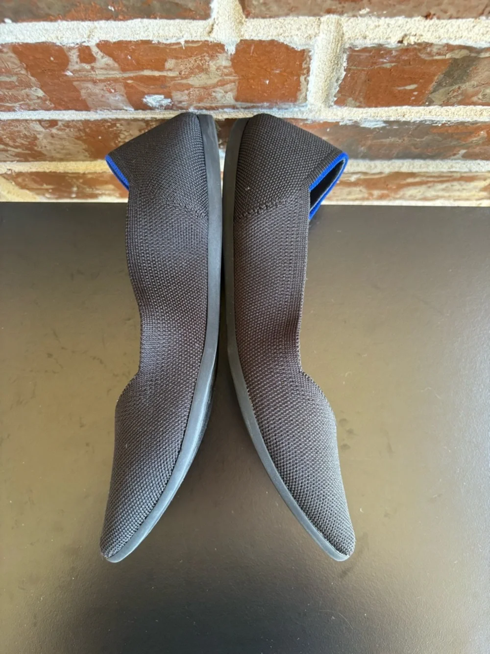 Rothy’s The Point Black Slip On Flats Shoes Size 9